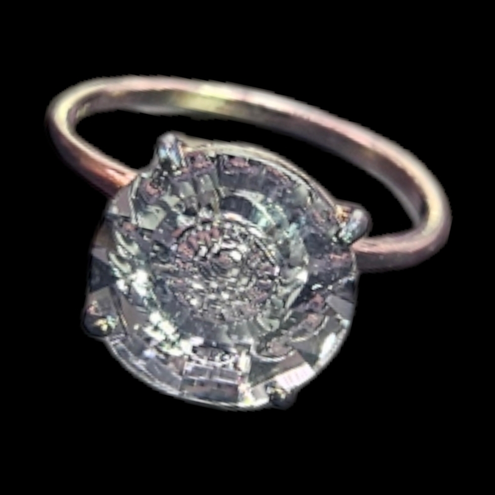 Smoky Mauve Crystal Ring